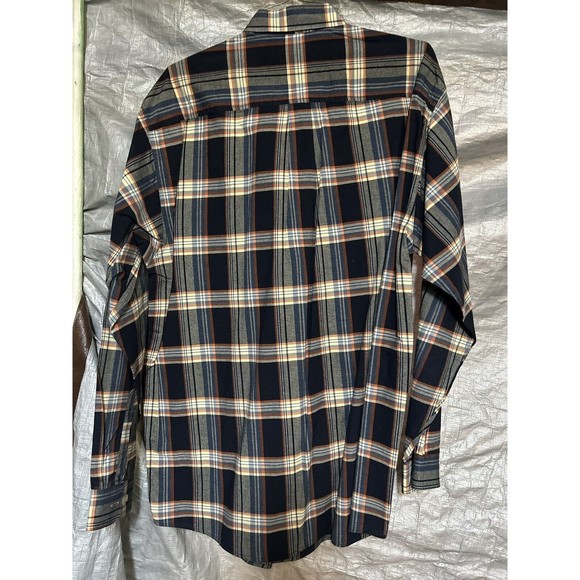 Men Cinch Long Sleeve Button Down Shirt XXL Blue Striped Plaid Western Dress - Picture 4 of 4